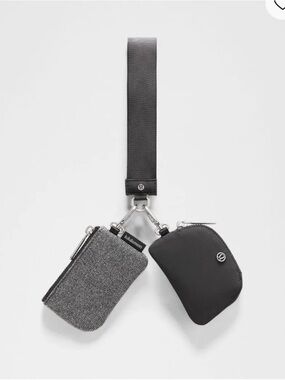 lululemon athletica dual Pouch in Gray and Black glitter